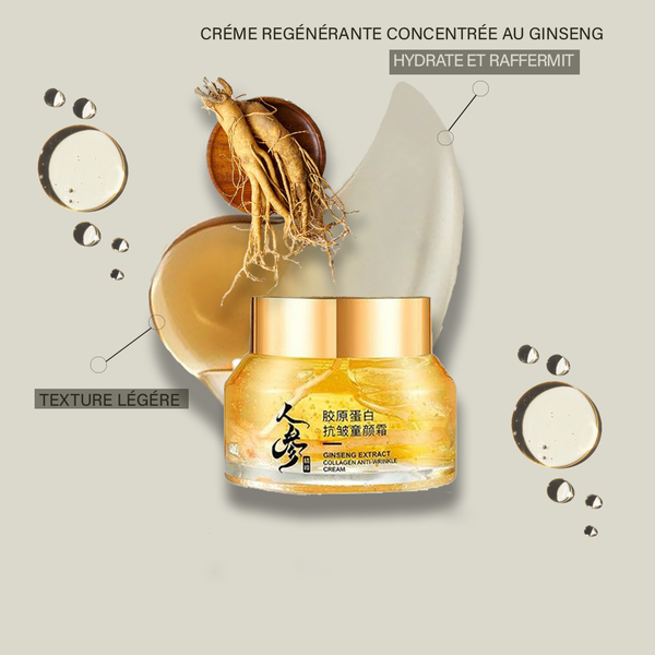 CINGYANG® Crème raffermissante anti-rides au ginseng doré 50G